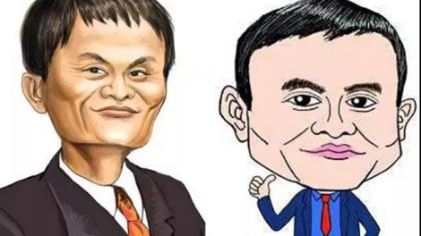 Caricatura de Jack Ma
