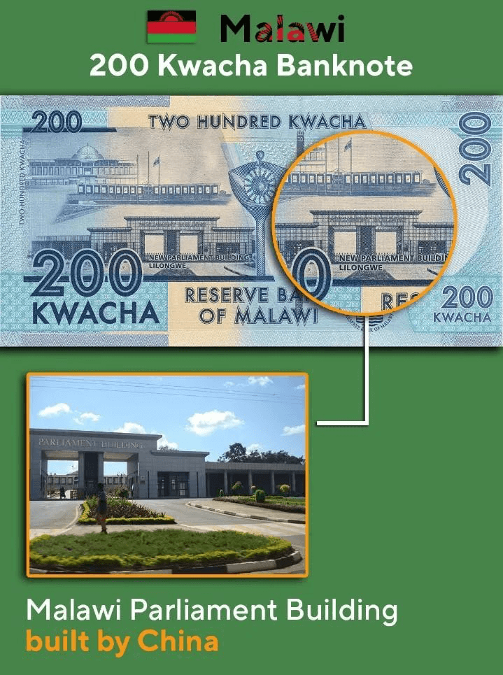Cédula de 200 kwacha da Malawi - Assembleia Nacional do Malawi