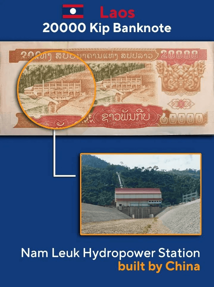 Cédula de 20000 kip Laos - Nam Leuk Hydropower Station