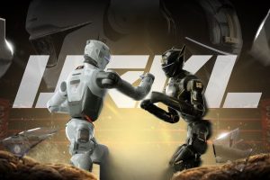 Luta entre robôs humanoides